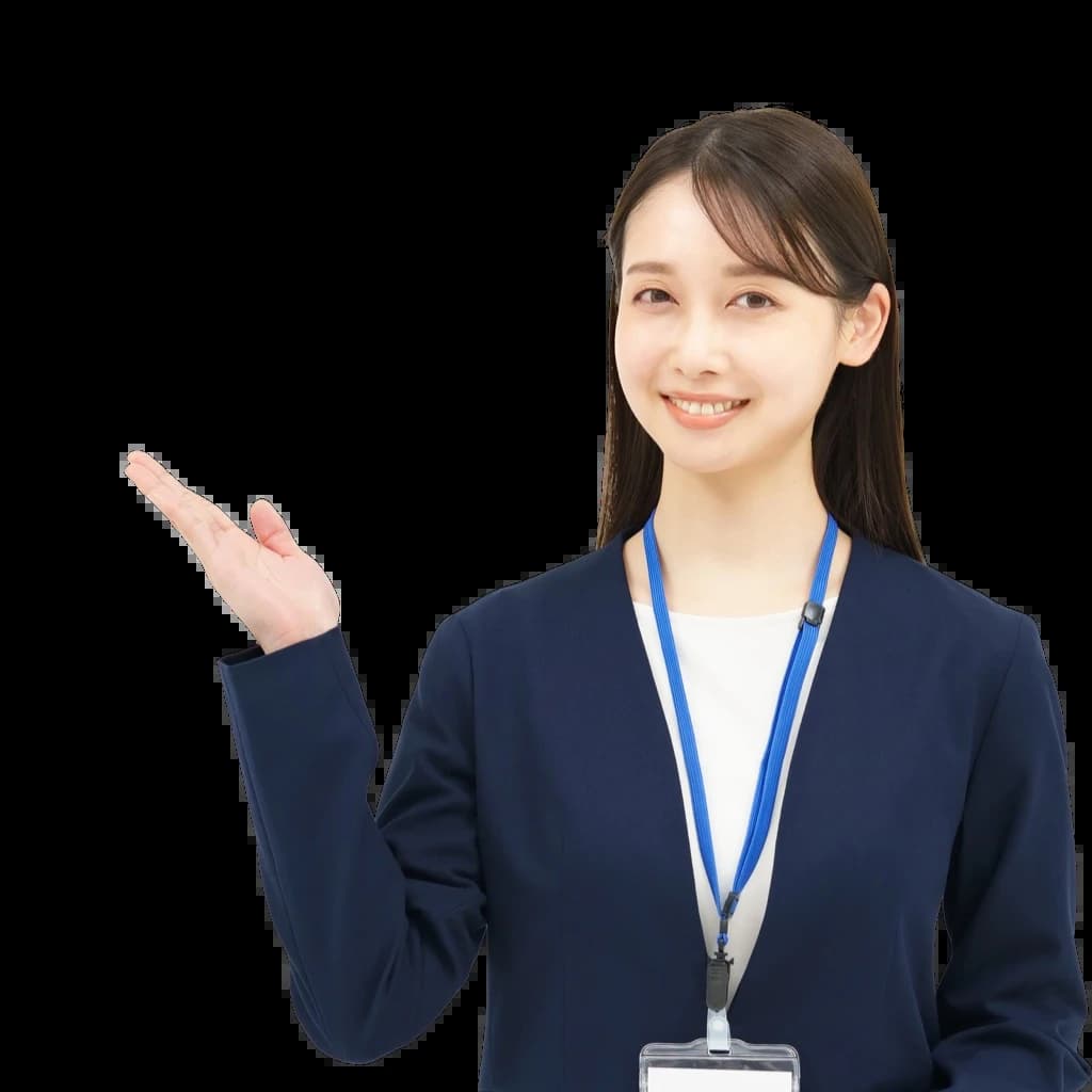 Hitachi Construction employee welcoming applicants